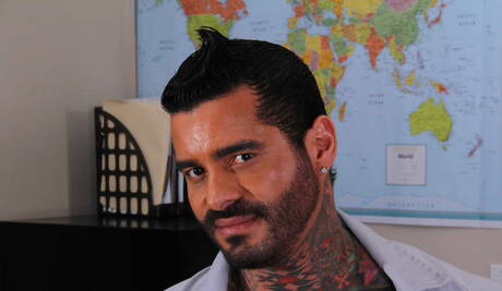 Men.com: American young dude Tyler Sweet and latin husky guy Alexsander Freitas in hot homosexual action