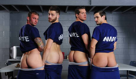 Tommy, Phenix Saint, Parker London, Ricky in gangbang scene