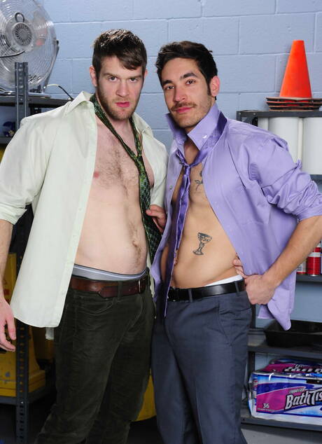 Hete Amerikaanse jongens, stoere kerel Dale Cooper en otter Colby Keller zuigen en neuken elkaar