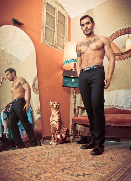 Latin muscular Lucio Saints and latin otter Jean Franko sucking and fucking each other