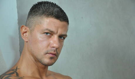 Men: Latino otter Jean Franko and bulgarian strongman Goran in hot ass fuck action in bath