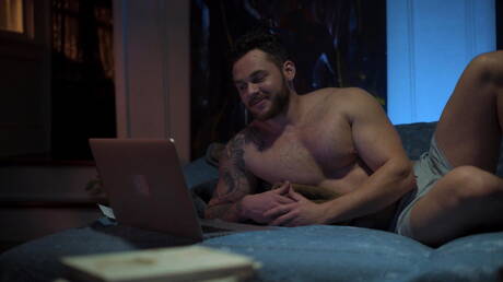 Matthew Camp and american strongman Marco Lorenzo fuck ass after sucking cock in hot shower