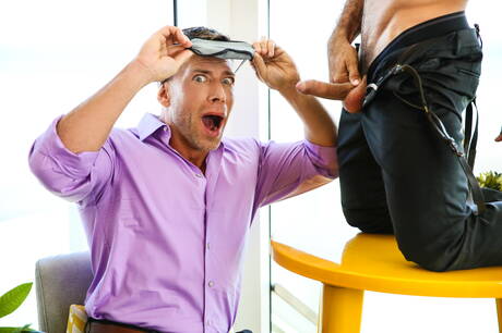 American strong bull Bruce Beckham and brazilian hunky guy Diego Sans fuck ass after blowjob