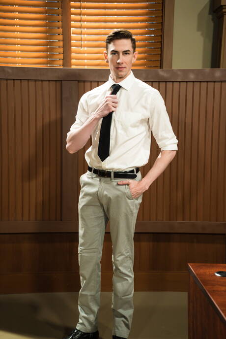 Los simpáticos amigos estadounidenses, el musculoso Trevor Laster y el semental Jack Hunter, en una escena homosexual caliente.