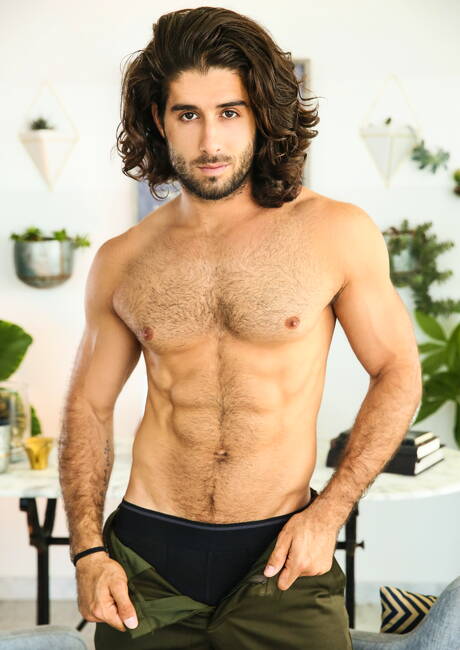 Latino beefy Diego Sans and black tough guy Adrian Hart in hard interracial anal sex