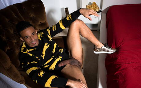 Nutria negra Zario Travezz desnudándose y mostrando su trasero apretado