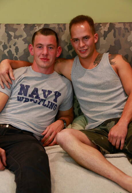 Active Duty: American well-built Richard Buldger and muscular Phoenix River have a hot couple scene
