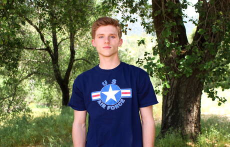 American pretty boy Nathan Reed having a pleasure outdoor