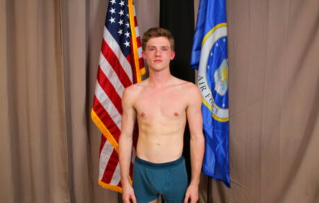 American pretty boy Nathan Reed having a pleasure outdoor