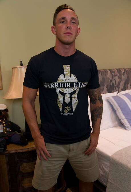 Active Duty: Pretty american boys beefcake Cole Weston and husky guy Princeton Price have a hot couple scene