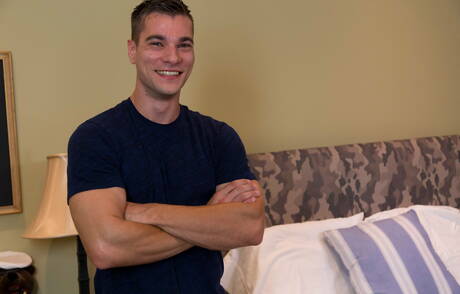 Pretty american boys beefcake Cole Weston and husky guy Princeton Price have a hot couple scene