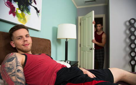 Two american boys tough guy Spencer Laval and beefy Steve Rickz have a good anal sex