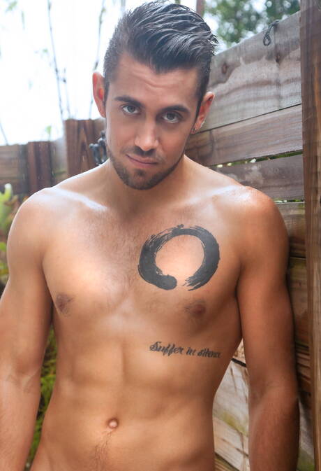 Der niederländische Schönling Logan Moore und der amerikanische harte Kerl Dante Colle lutschen und ficken sich gegenseitig im Pool