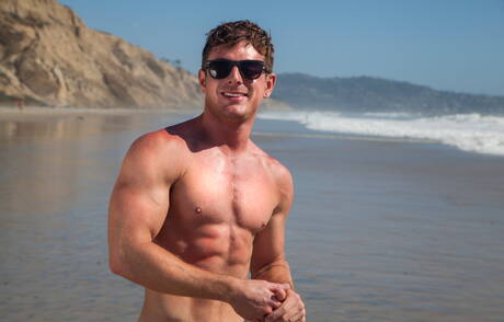 Nice american guys hunk Brent Corrigan and muscular Jj Knight sucking and screwing each other on beach
