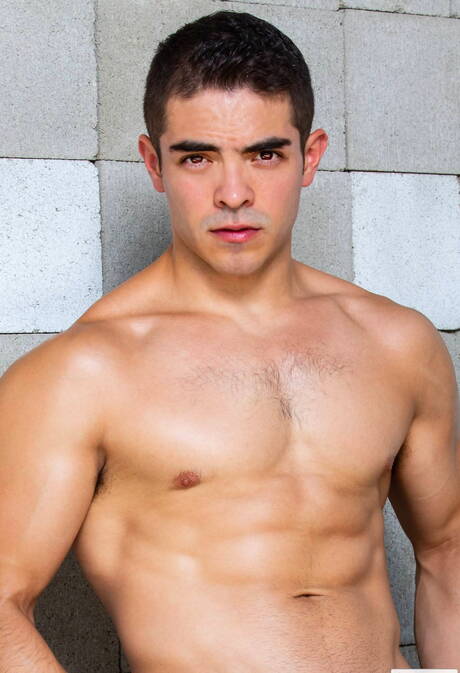 Sexy boys Kurtis Wolfe, Cazden Hunter and Liam Cyber in hot interracial 3some ass bang