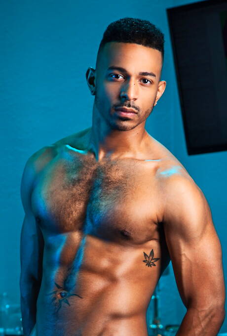 Raging Stallion: Hot american boys hairy bear Ricky Larkin and hairy stud Zario Travezz make an interracial love