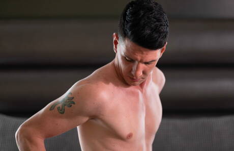 American hot twink Jacob Stax posing naked and showing his butt