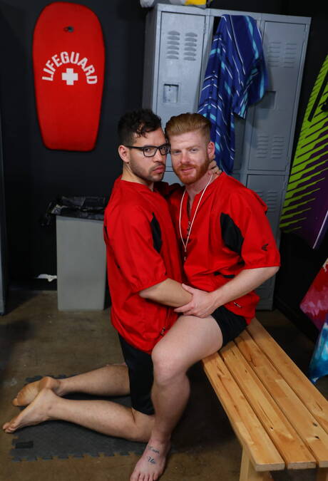 Pride Studios: Hot american dudes well-built Bennett Anthony and hairy stud Angel Ventura fuck after blowjob