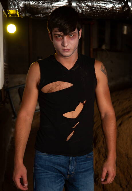 simpatici amici americani Aspen, il robusto ragazzo, e Elliot Finn, l