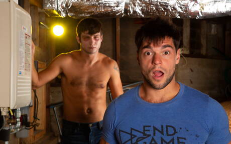 simpatici amici americani Aspen, il robusto ragazzo, e Elliot Finn, l