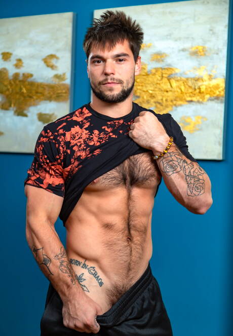 2人のアメリカ人の男の子の筋肉質なアスペンと筋肉質のダンテ・コレがフェラチオの後にアナルファック