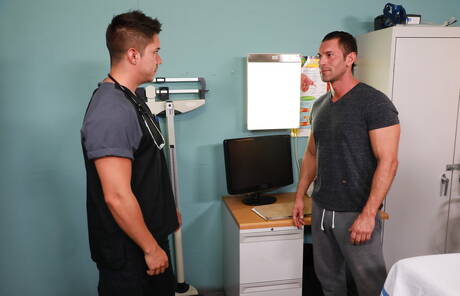 Pride Studios: Nice american buddies hunky guy Alexander Garrett and muscular Adrian Suarez fuck after blowjob