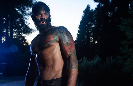 Canadian gay bear Drake Masters and american hairy bear Drew Sebastian in hot ass bang with fisting outdoor