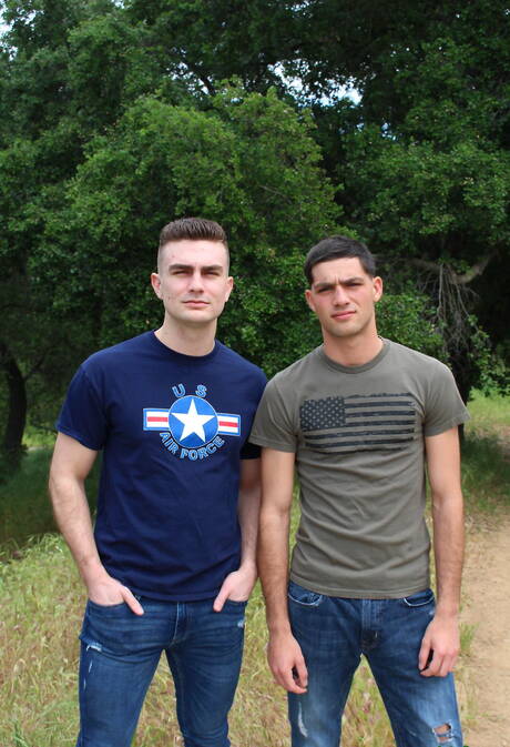 Active Duty: American hairy stud Leeroy Jones and  Sammy Nicks have a good anal sex outside