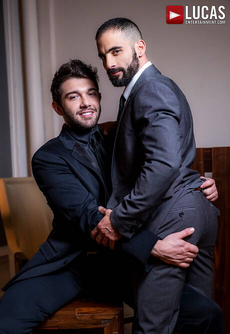 Lucas Entertainment: Russian gay bear Ben Batemen and french bear Edji Da Silva in hot homosexual action