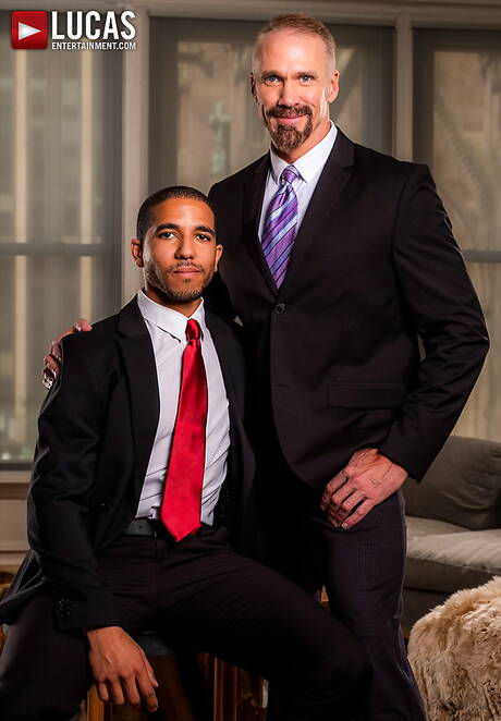 Lucas Entertainment: Nice american buddies muscular Dallas Steele and husky guy Mike Maverick have a hot couple sex