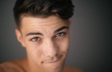 American young Alex Riley posing nude and showing hot butt in bath