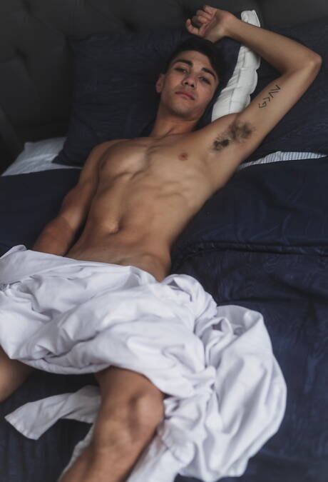 American young Alex Riley posing nude and showing hot butt in bath