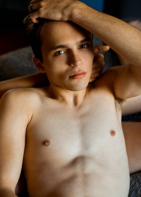 American beautiful boy Tristan Adler get naked and showing hot ass outside