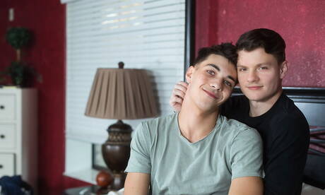 Nice american boys young Tyler Sweet and hot twink Alex Riley fuck ass after sucking cock