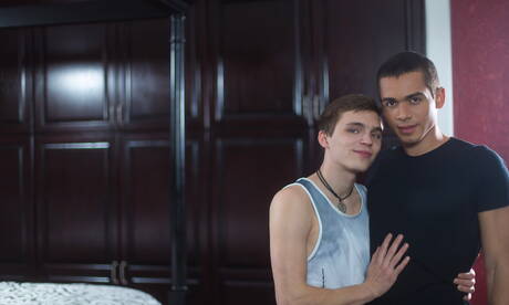 Helix Studios: Latin beefcake Ashton Summers and american young Tristan Adler sucking and fucking each other