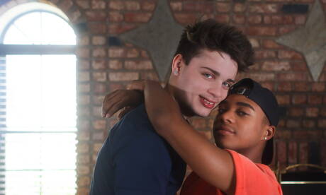 Hot american boys hot twink Ryan Bailey and well-built Marcell Tykes fuck interracial ass after sucking cock
