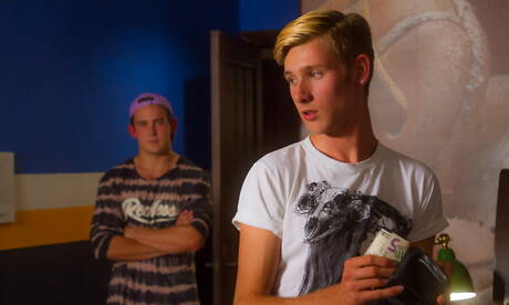 Hot americans, beefcake Josh Brady and hot twink Julian Bell in hard spanking