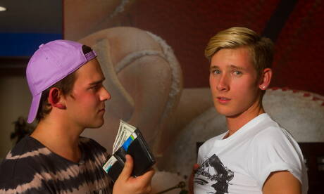 Hot americans, beefcake Josh Brady and hot twink Julian Bell in hard spanking