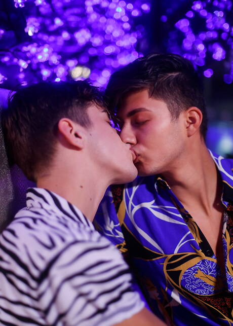 Hot buddies Joey Mills, Corbin Colby and Angel Rivera in hot groupsex