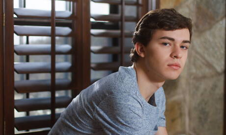 American hot twink Collin Adams jerk off his cock