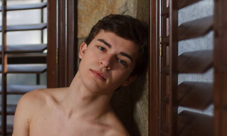 American hot twink Collin Adams jerk off his cock