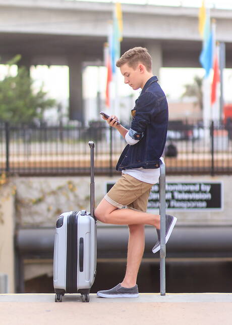 American young boy Leo Frost posing naked and showing hot butt outdoor