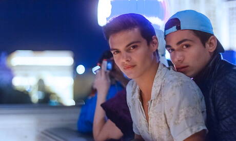 Latin stud Ashton Summers and latin young boy Gabriel Martin make a love outside