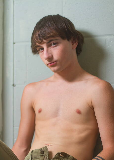 American young dude Cole Claire jack off with dildo outdoor