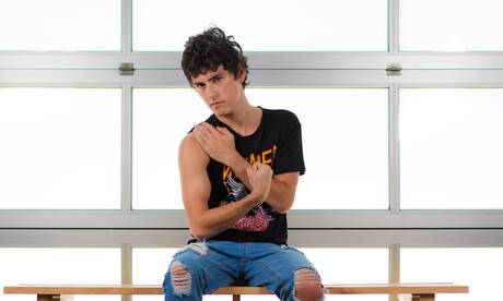 Latin pretty boy Xavier Ryan masturbating