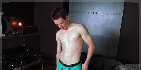 American young boy Kevin Daley playing with dick