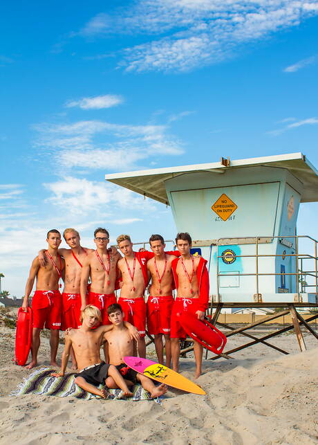 Max, Kyle Ross, Evan, Tyler Hill, Blake Mitchell, Noah White, Sean, Joey have an orgy on beach