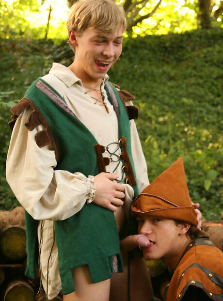 English young Will Forbes and hunky guy Timmy Slater in hot homosexual action outdoor