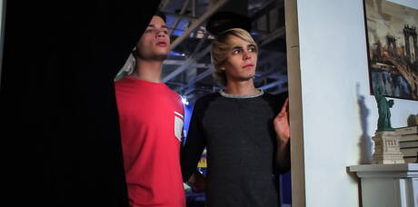 Two american dudes pretty boy Kyle Ross and pretty boy Ryan Bailey in hot homosexual action