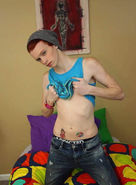 Beautiful boy Elijah Young wanking with dildo